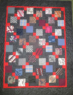 Memory Quilt using Ties